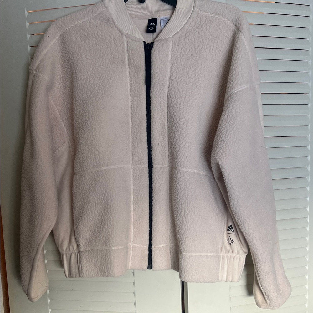 Adidas Women's Off-White Teddy Jacket